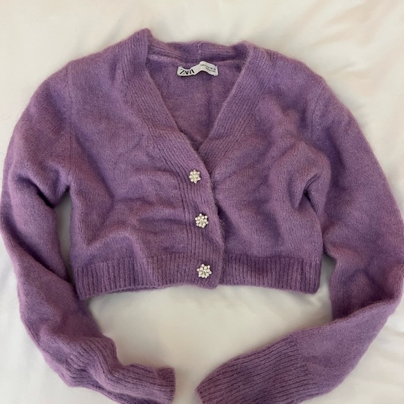 Zara Lavender Cardigan and Top Set - Picture 5 of 8